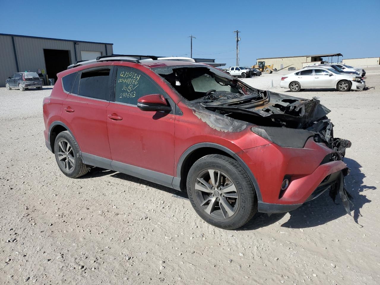 2016 Toyota RAV 4 VIN 2T3WFREVXGW241653 Copart auction photo, burn - engine / burn - interior damage thumbnail 4