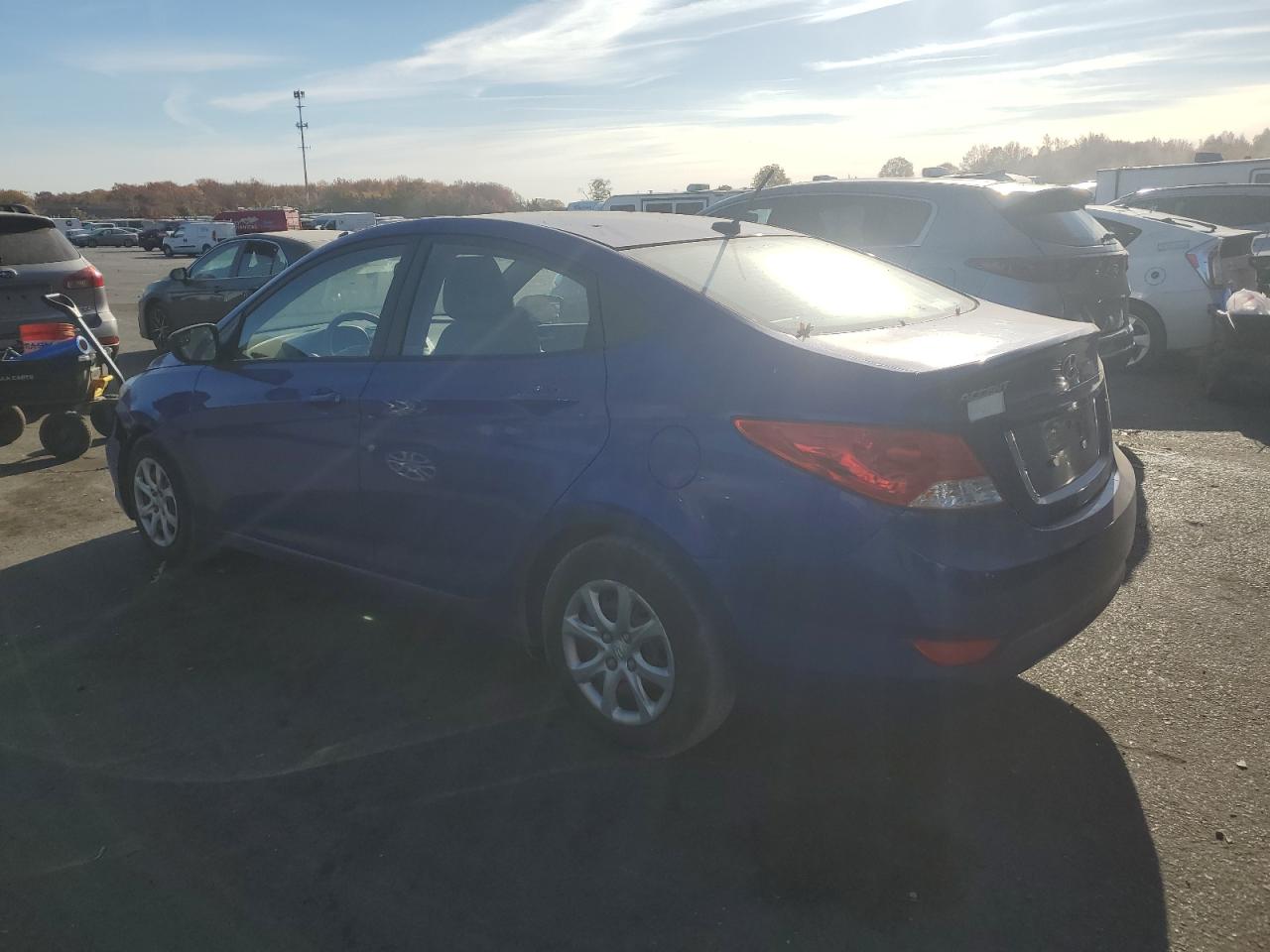 2014 Hyundai Accent VIN KMHCT4AE0EU678068 Copart auction photo, front end damage thumbnail 2