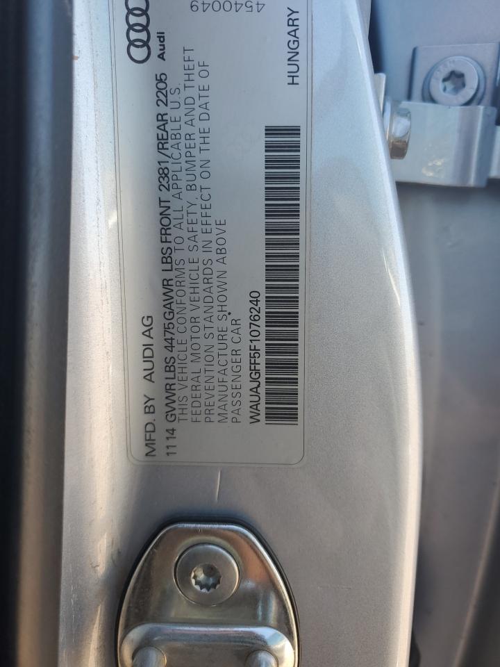 2015 Audi A3 VIN WAUAJGFF5F1076240 Copart auction photo, side / front end damage thumbnail 12