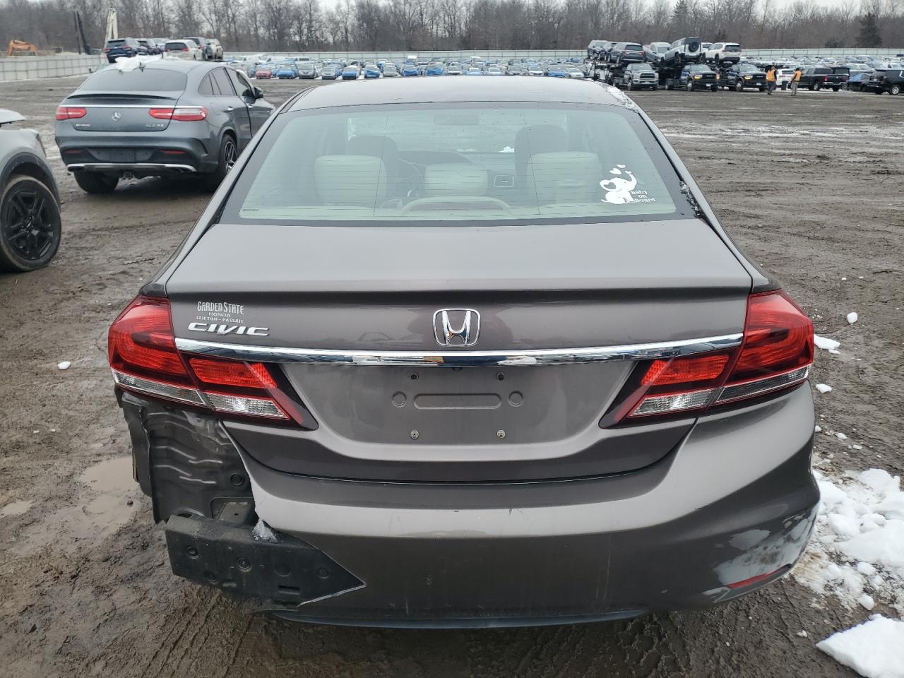 2014 Honda Civic VIN 19XFB2F58EE226224 Copart auction photo, rear end damage thumbnail 6