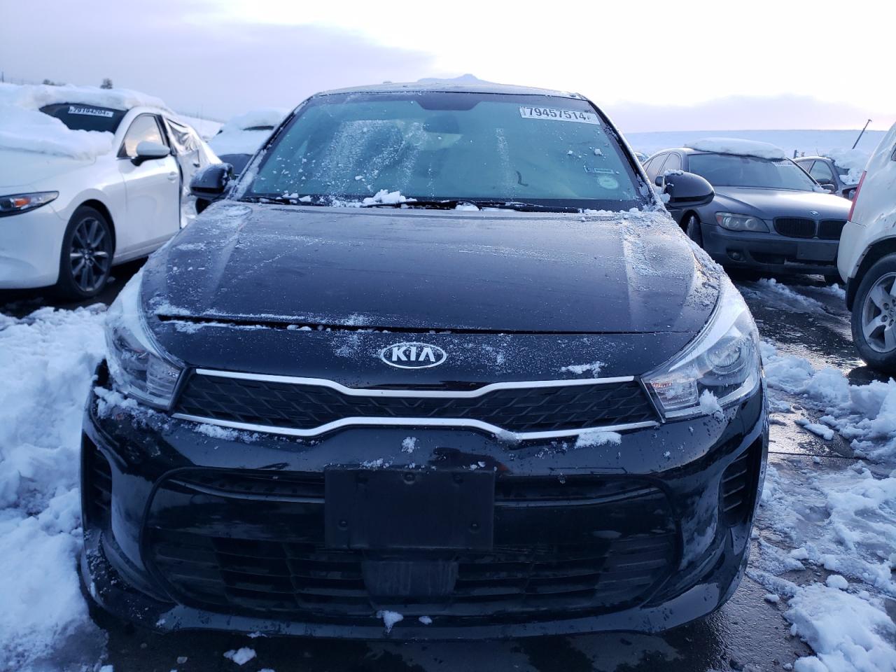 2020 KIA Rio VIN 3KPA24AD4LE343722 Copart auction photo, front end / side damage thumbnail 5