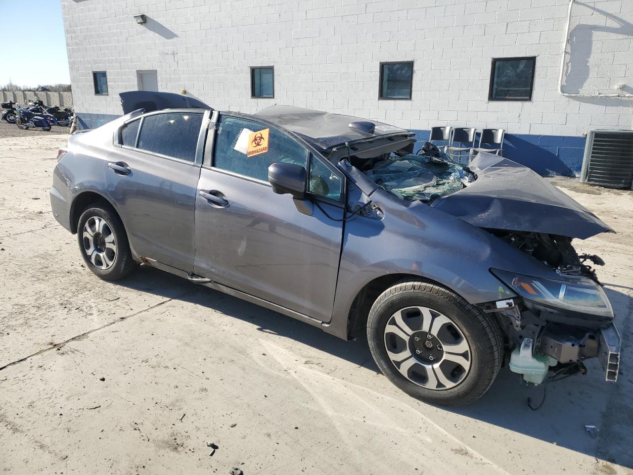 2015 Honda Civic VIN 19XFB4F25FE002377 Copart auction photo, rollover damage thumbnail 4