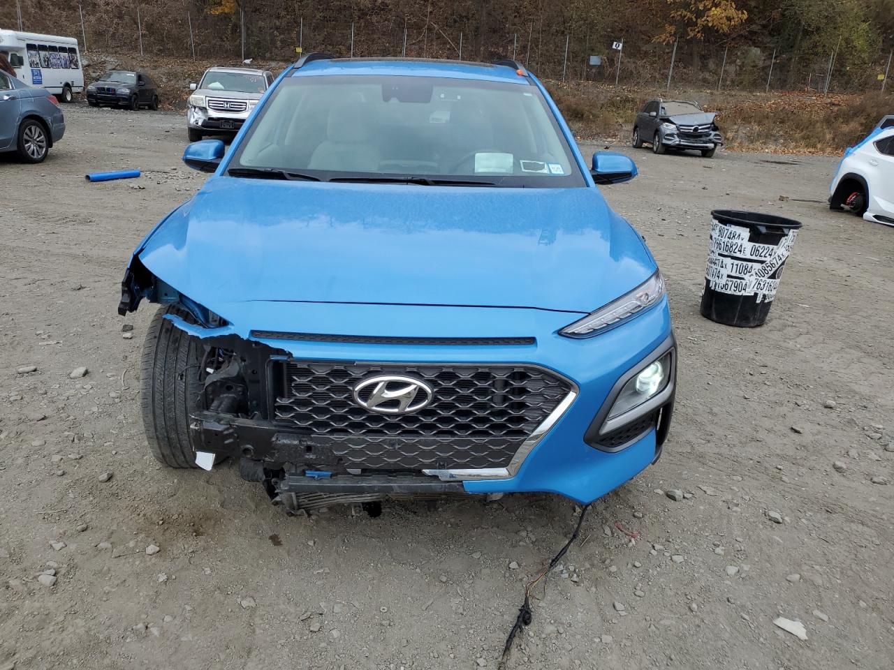 2021 Hyundai Kona VIN KM8K5CA59MU611824 Copart auction photo, front end / side damage thumbnail 5