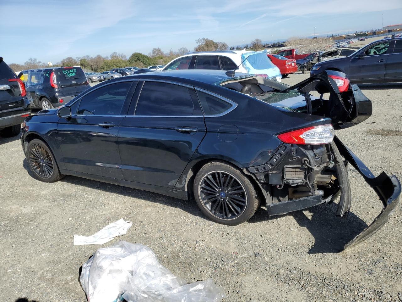 2014 Ford Fusion VIN 3FA6P0H94ER178046 Copart auction photo, rear end / front end damage thumbnail 2