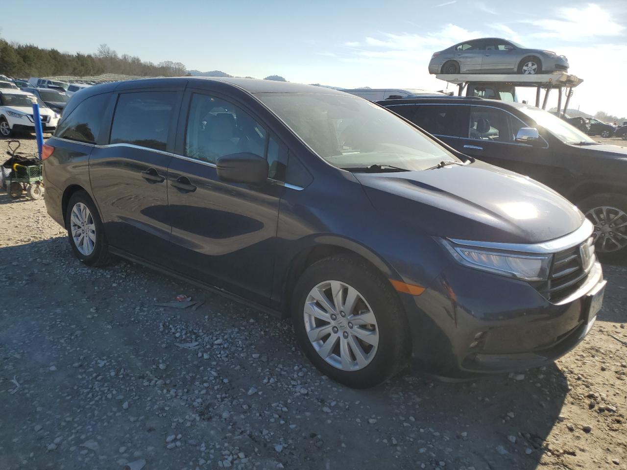 2021 Honda Odyssey VIN 5FNRL6H24MB029810 Copart auction photo, side damage thumbnail 4