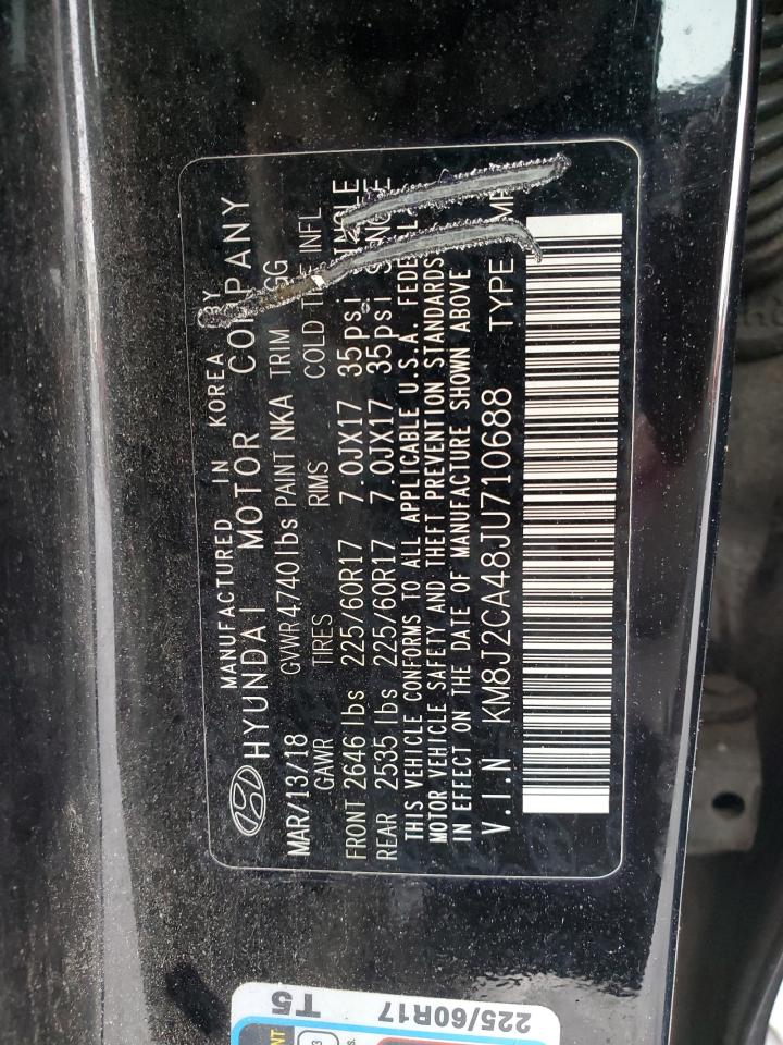 2018 Hyundai Tucson VIN KM8J2CA48JU710688 Copart auction photo, all over damage thumbnail 12