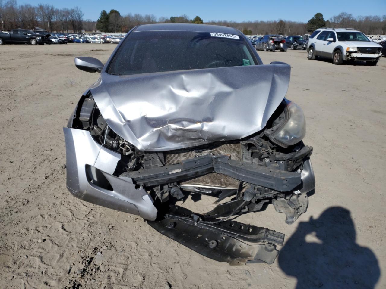 2013 Hyundai Elantra VIN KMHDH4AE5DU921796 Copart auction photo, front end / mechanical damage thumbnail 5