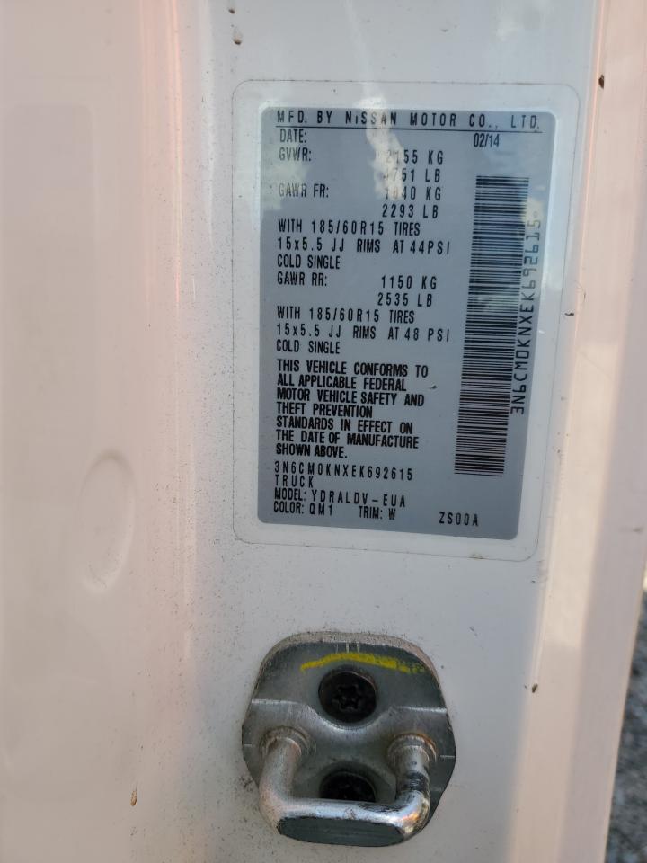2014 Nissan NV VIN 3N6CM0KNXEK692615 Copart auction photo, front end damage thumbnail 12