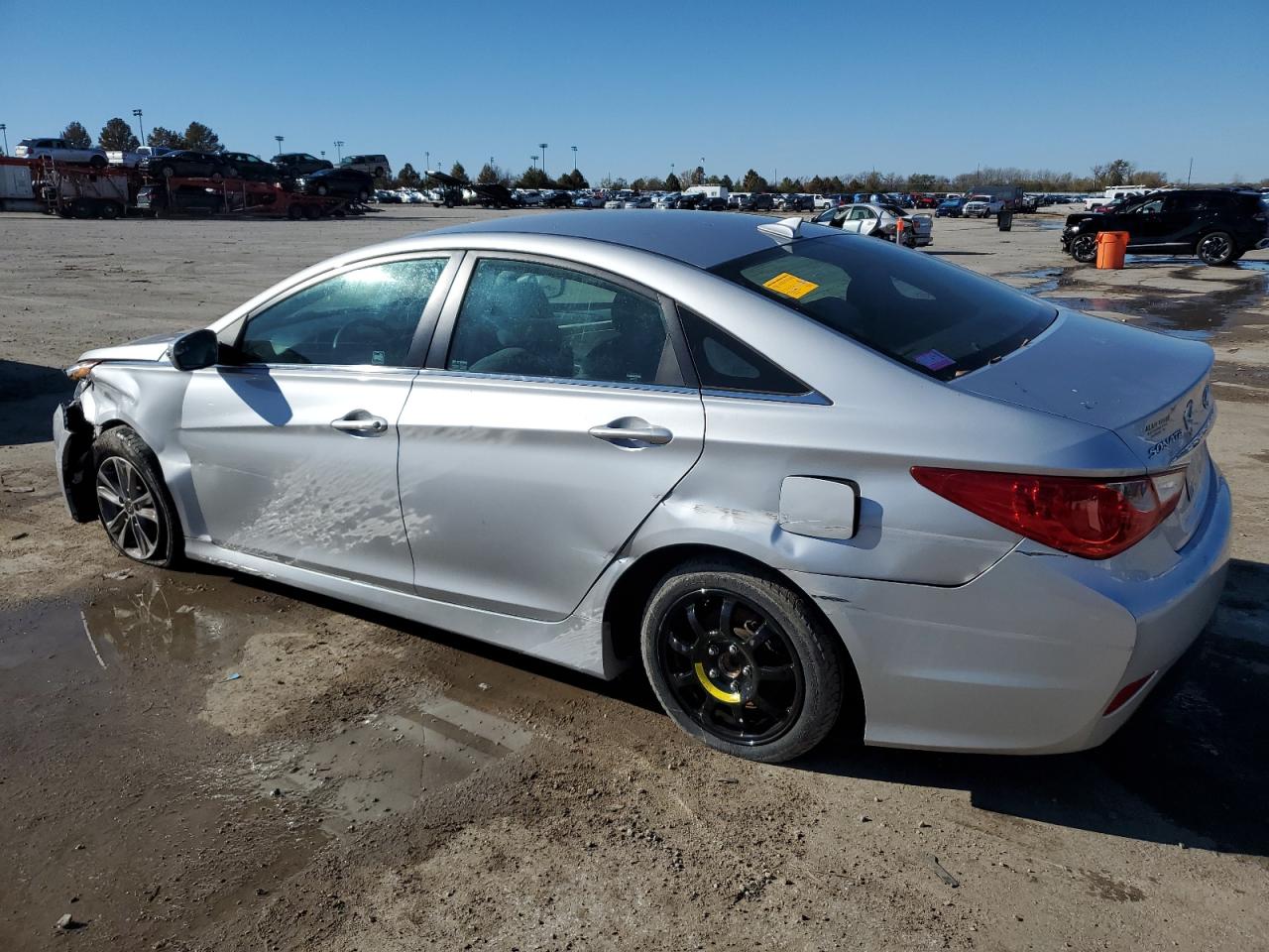 2014 Hyundai Sonata VIN 5NPEB4AC3EH826528 Copart auction photo, front end / side damage thumbnail 2