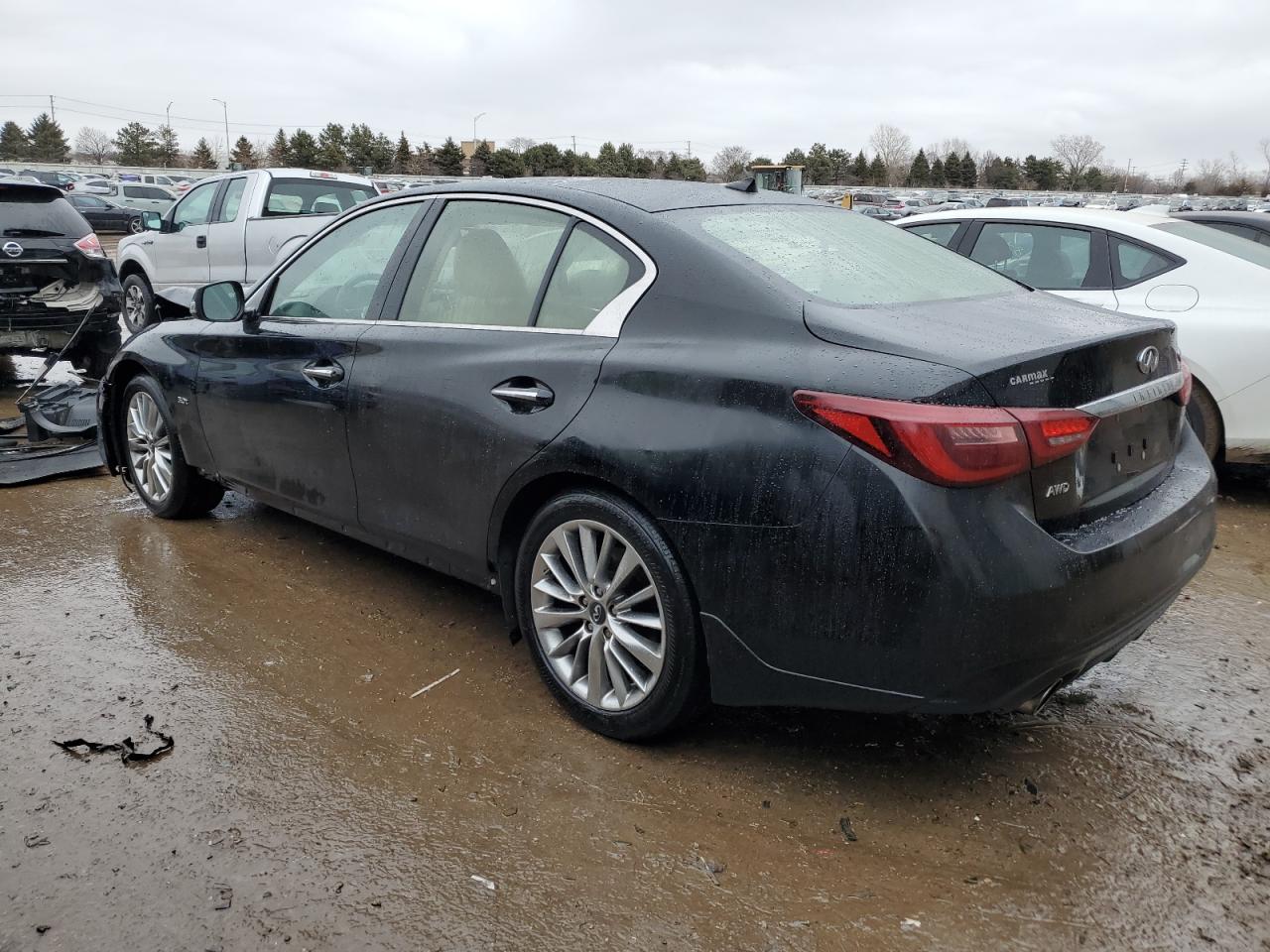 2018 Infiniti Q50 VIN JN1EV7AR3JM439316 Copart auction photo, front end / side damage thumbnail 2
