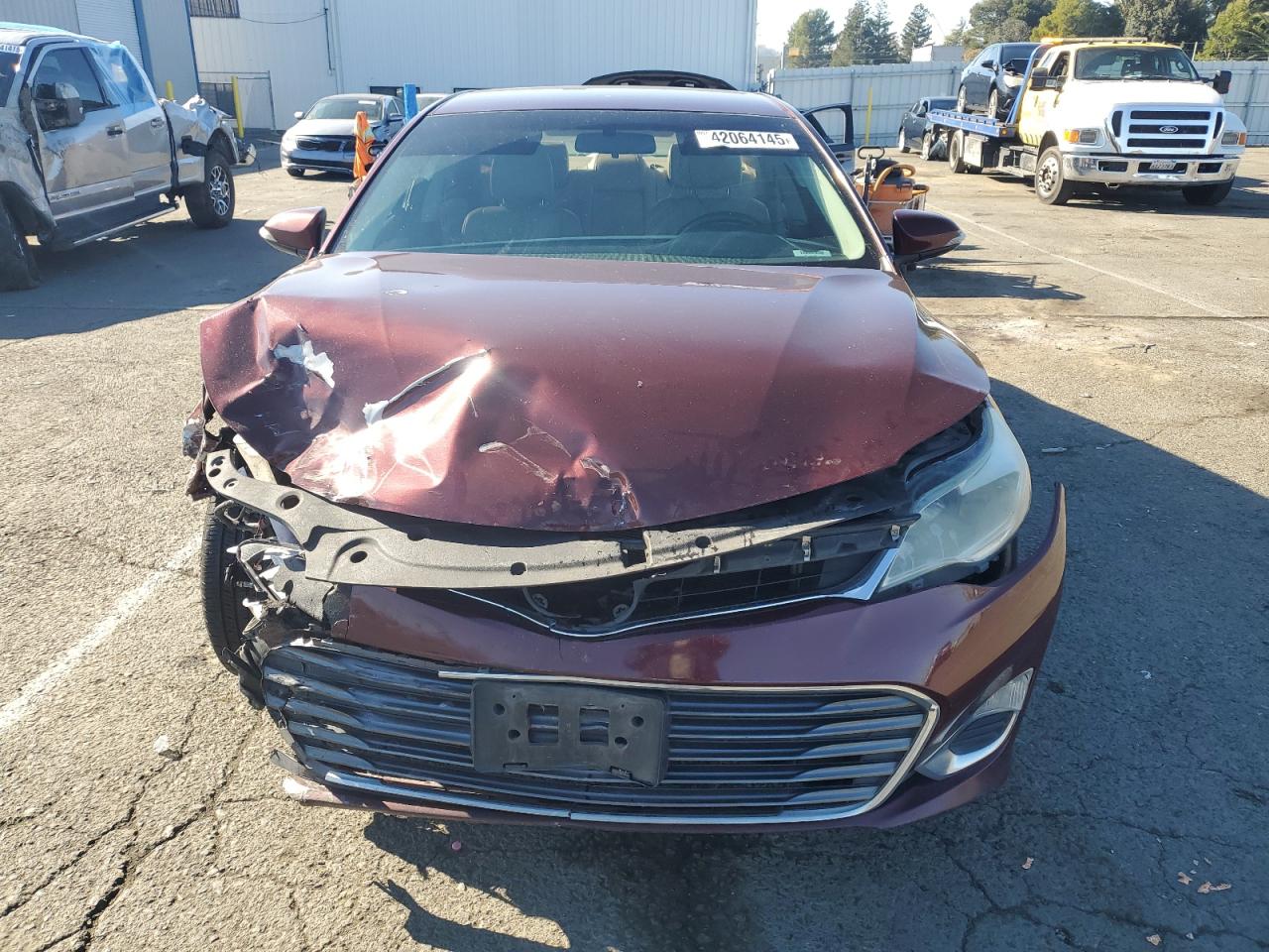 2014 Toyota Avalon VIN 4T1BK1EB9EU123830 Copart auction photo, front end / side damage thumbnail 5