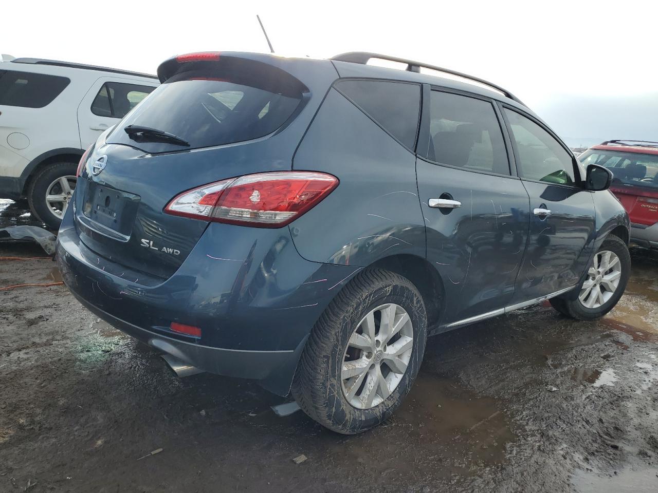 2014 Nissan Murano VIN JN8AZ1MW0EW527950 Copart auction photo, side damage thumbnail 3