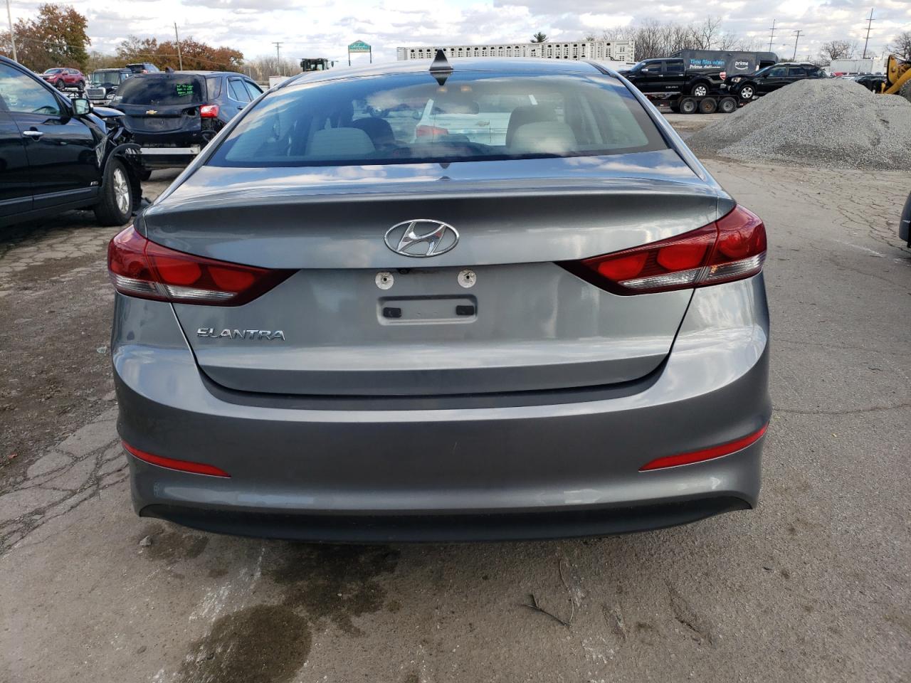 2018 Hyundai Elantra VIN KMHD84LF1JU450974 Copart auction photo, front end / mechanical damage thumbnail 6
