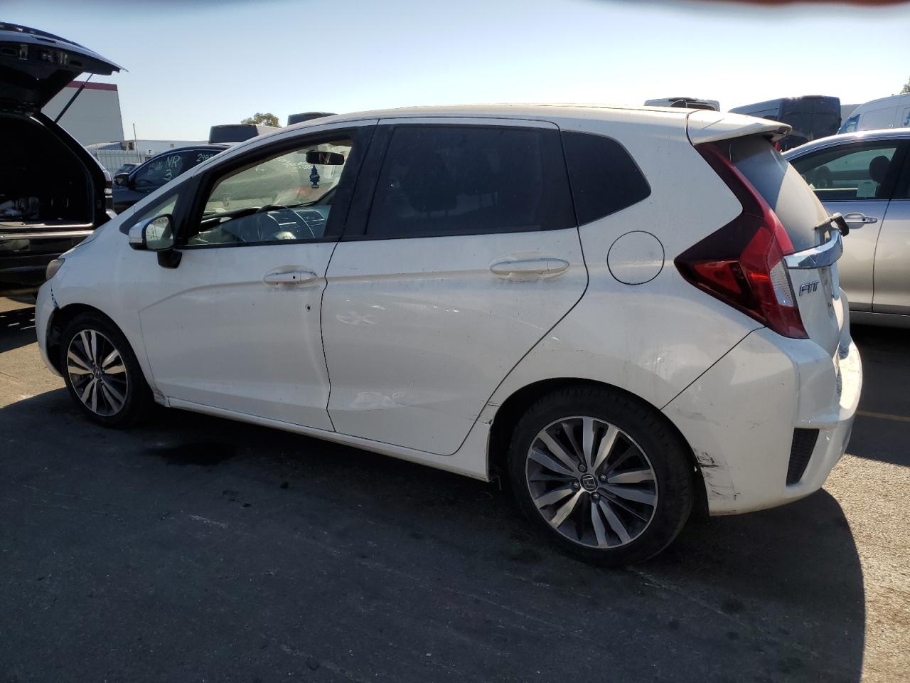 2016 Honda Fit VIN JHMGK5H77GX046352 Copart auction photo, side / front end damage thumbnail 2