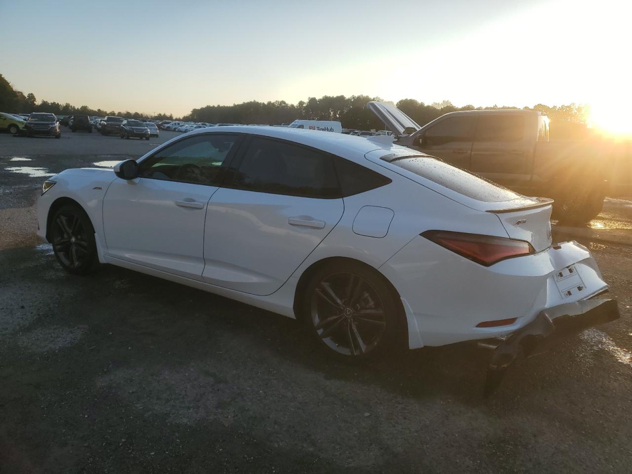 2024 Acura Integra VIN 19UDE4H36RA006239 Copart auction photo, rear end / side damage thumbnail 2
