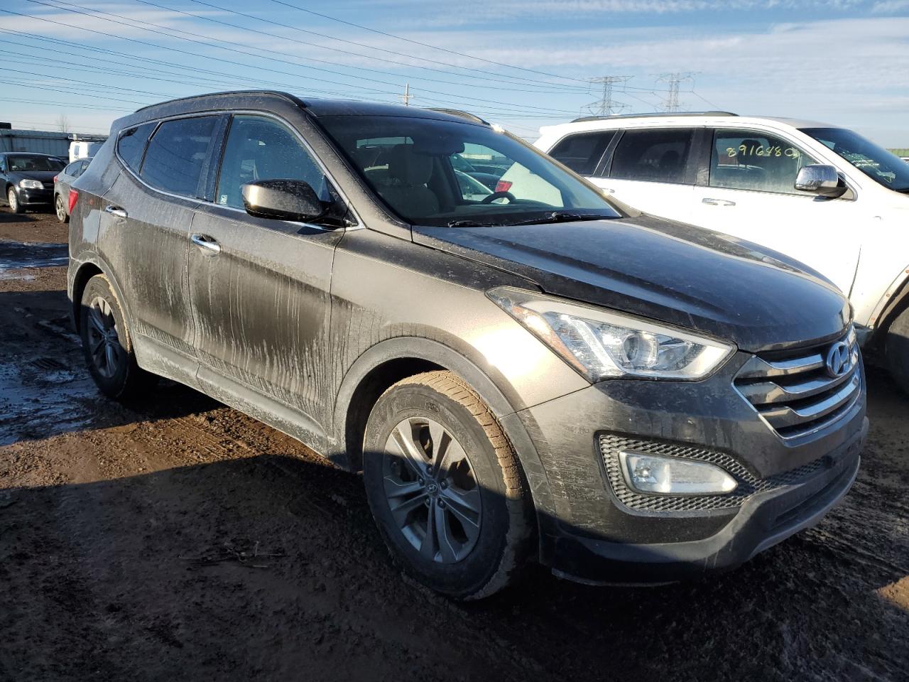 2014 Hyundai Santa Fe VIN 5XYZU3LBXEG187954 Copart auction photo, rear end damage thumbnail 4