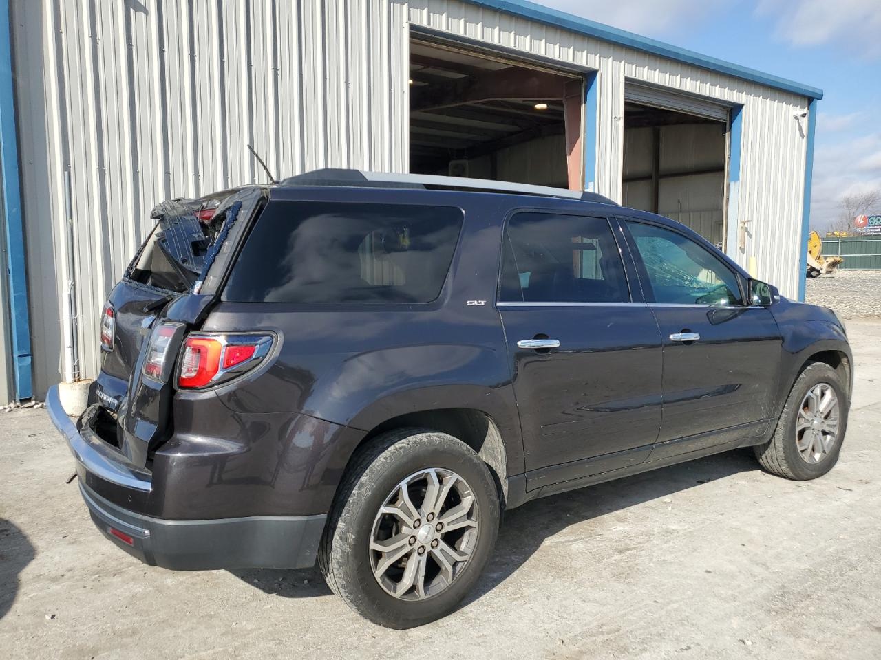 2014 GMC Acadia VIN 1GKKRRKD3EJ228082 Copart auction photo, rear end / top/roof damage thumbnail 3