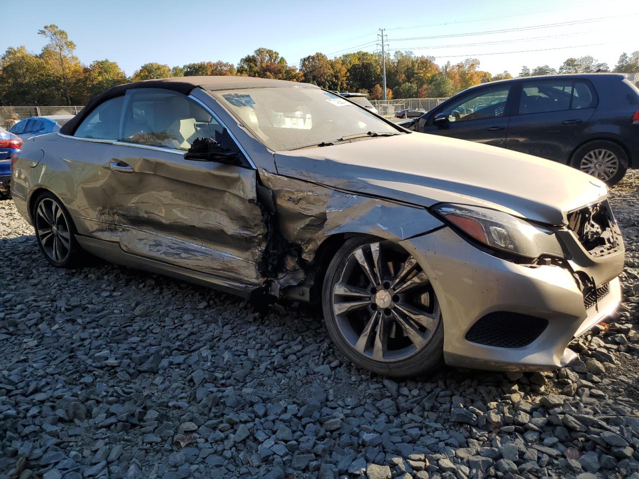 2016 Mercedes-Benz E-klasse VIN WDDKK6FF8GF334288 Copart auction photo, front end / side damage thumbnail 4