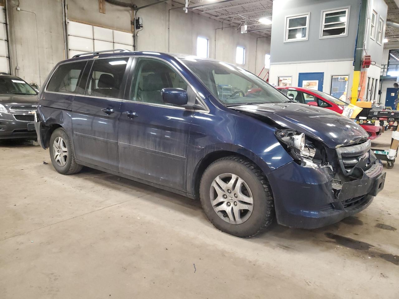 2007 Honda Odyssey VIN 5FNRL38737B010616 Copart auction photo, front end / rear end damage thumbnail 4