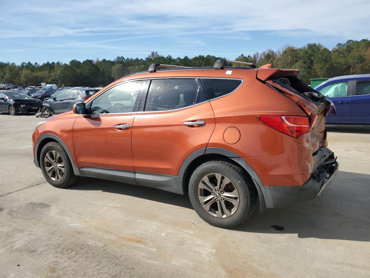 2013 Hyundai Santa Fe VIN 5XYZUDLB8DG102730 Copart auction photo, rear end damage thumbnail 2