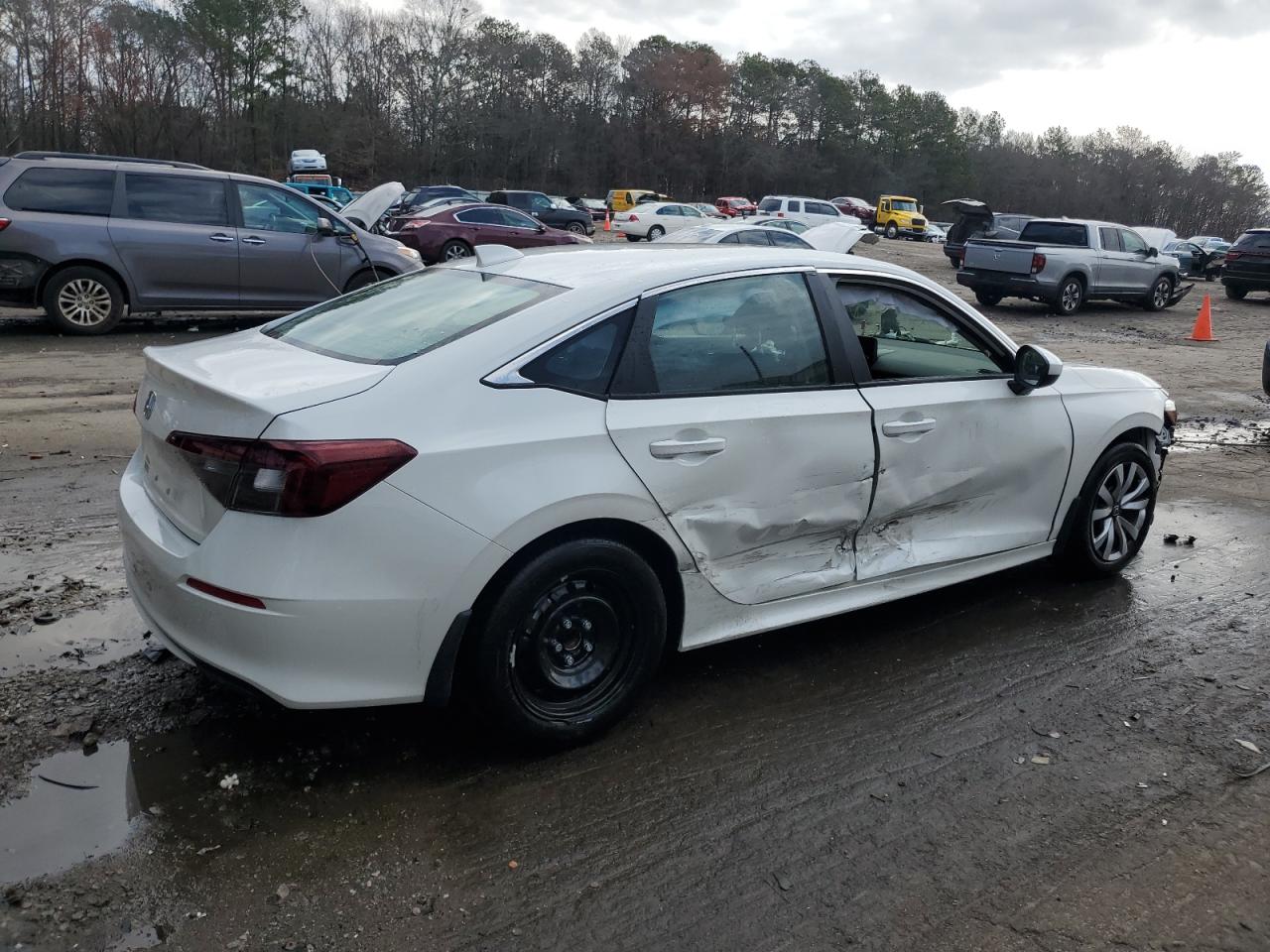 2025 Honda Civic VIN 2HGFE2F21SH517422 Copart auction photo, side / front end damage thumbnail 3