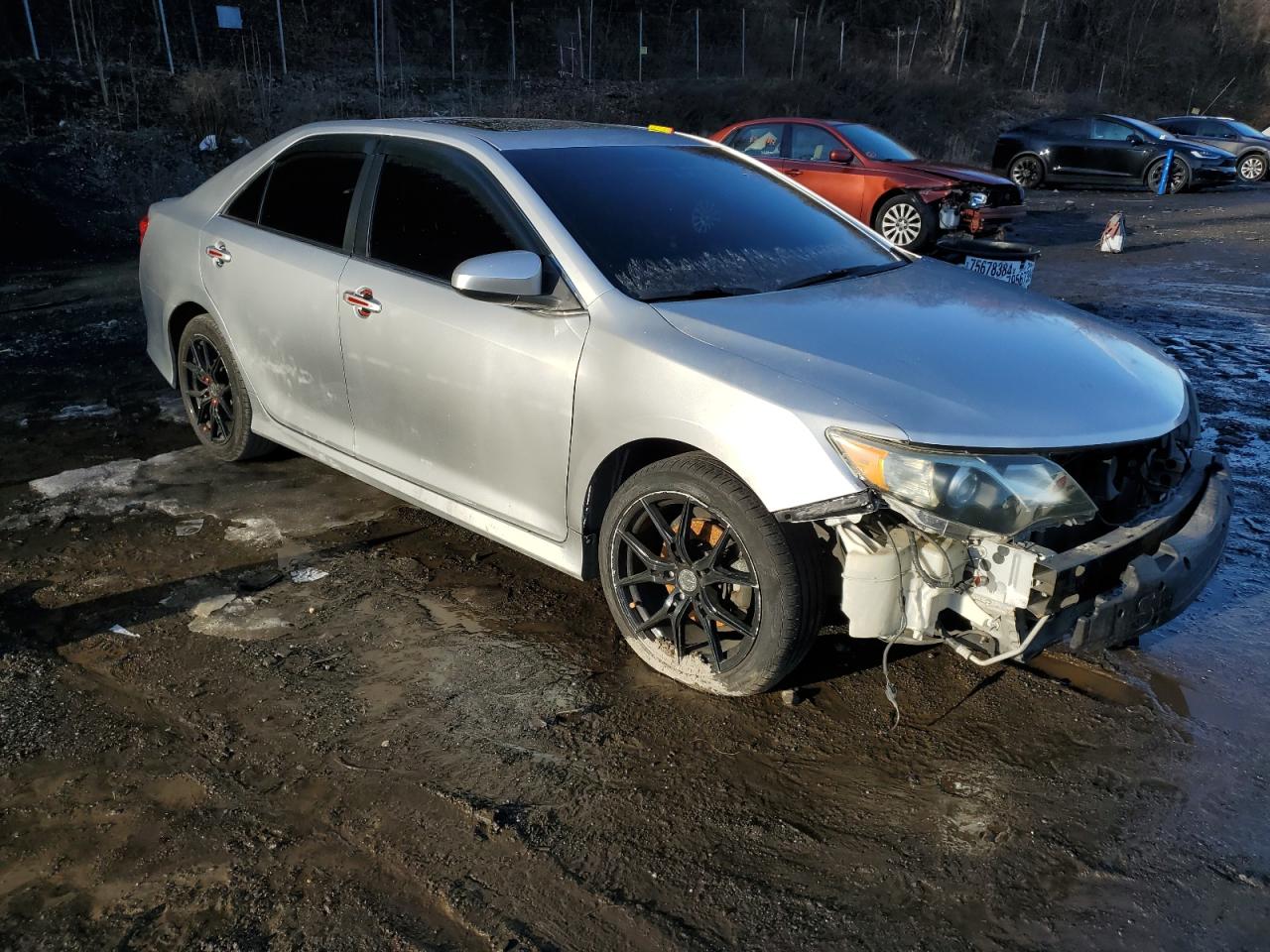 2012 Toyota Camry VIN 4T1BK1FK9CU501253 Copart auction photo, all over / front end damage thumbnail 4