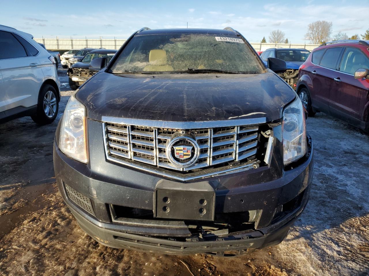 2014 Cadillac SRX VIN 3GYFNEE37ES583060 Copart auction photo, side / front end damage thumbnail 5