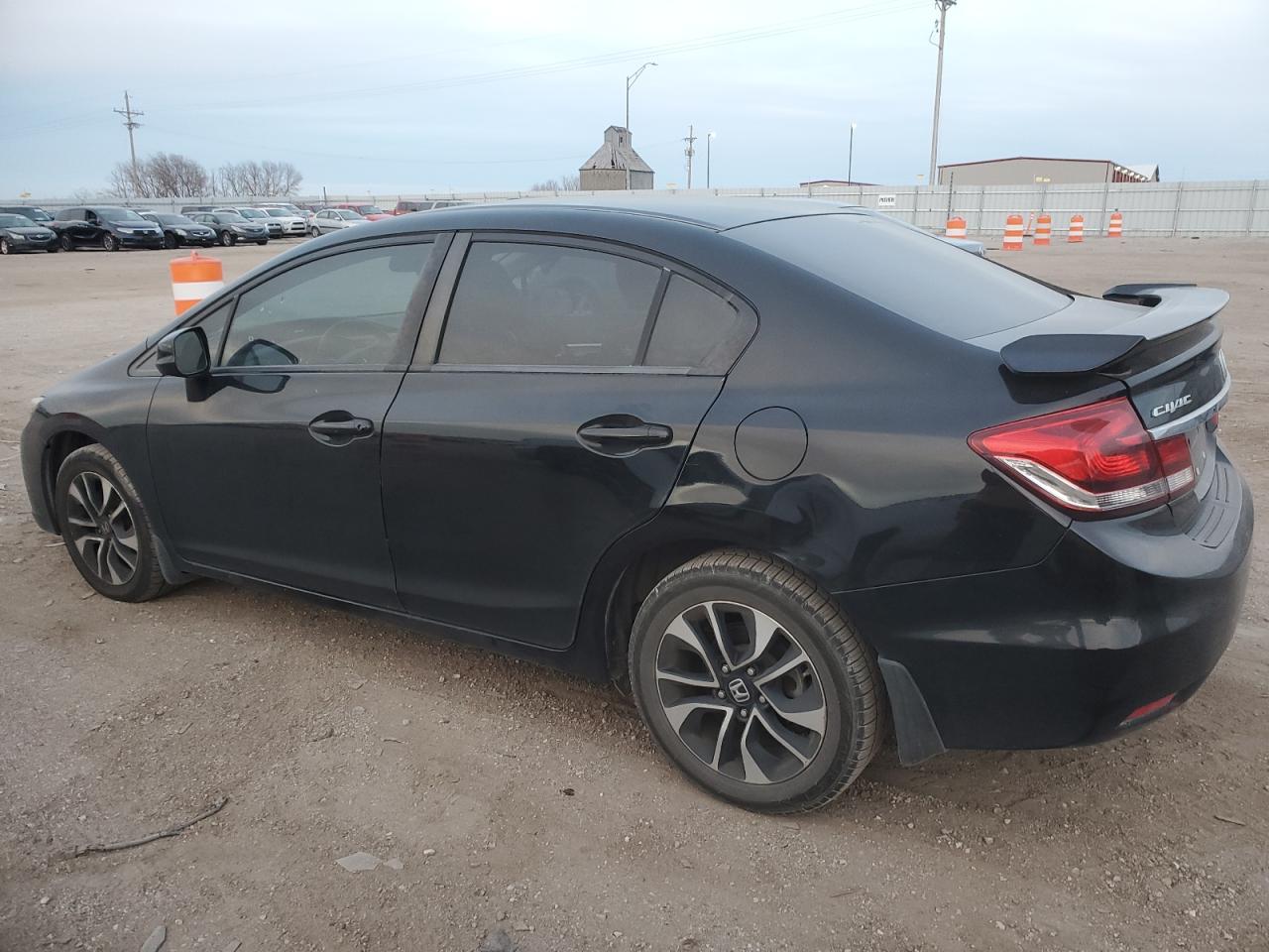 2013 Honda Civic VIN 19XFB2F9XDE051640 Copart auction photo, side / rear end damage thumbnail 2