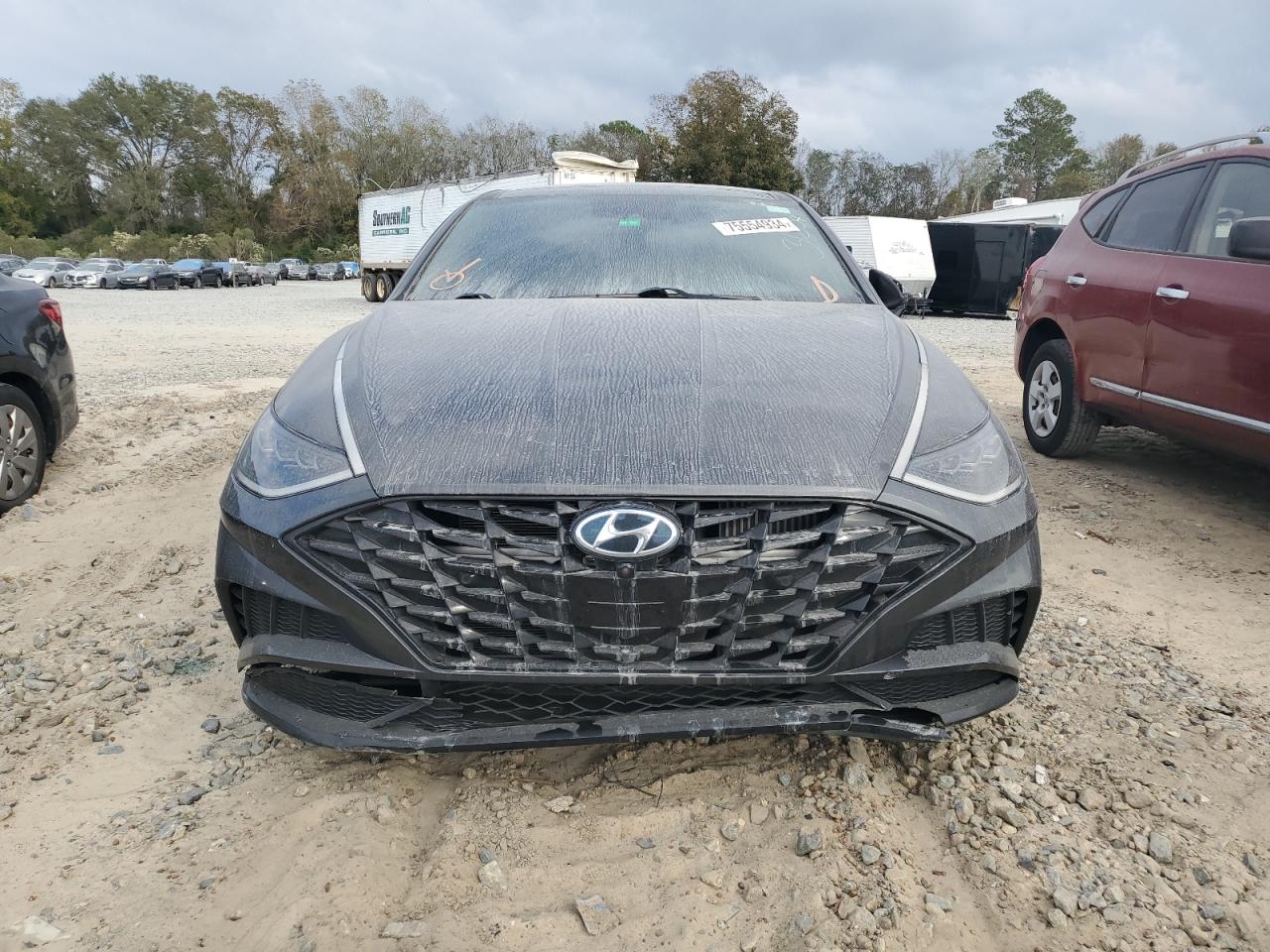 2021 Hyundai Sonata VIN 5NPEH4J22MH110949 Copart auction photo, side / front end damage thumbnail 5