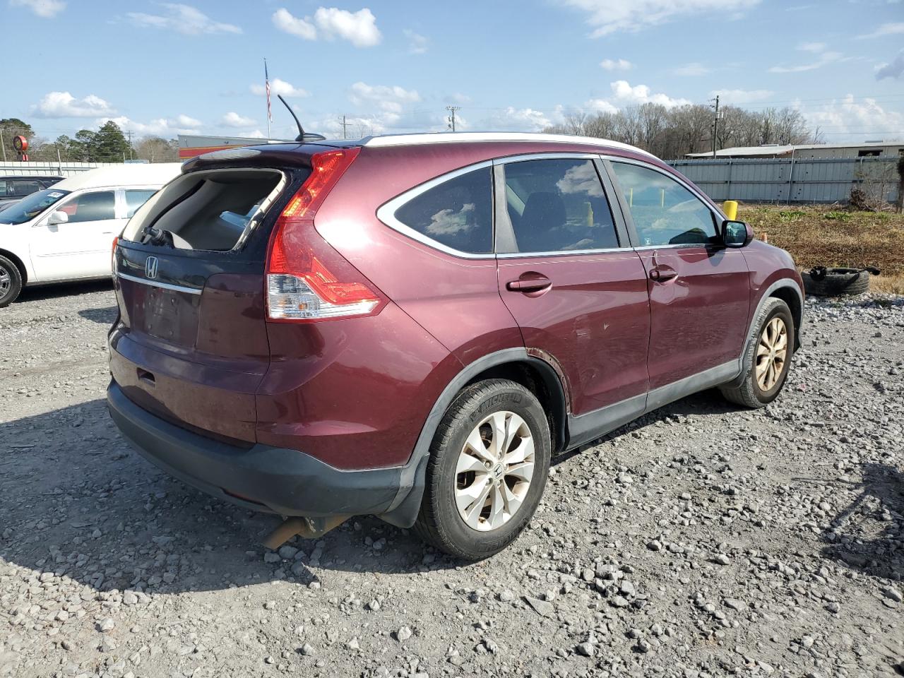 2012 Honda CR-V VIN 5J6RM3H70CL030692 Copart auction photo, rear end / side damage thumbnail 3