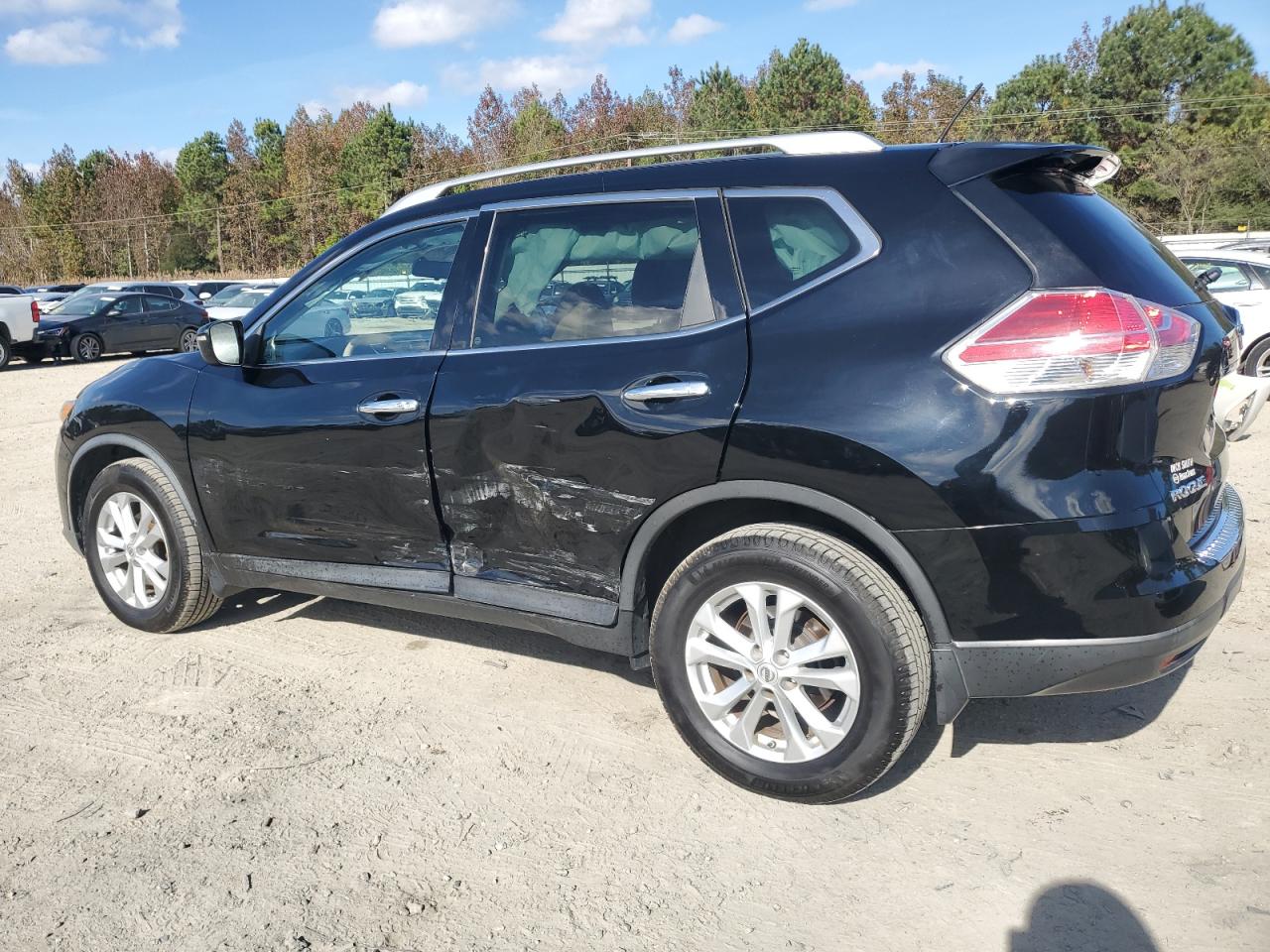 2015 Nissan Rogue VIN KNMAT2MT0FP585870 Copart auction photo, side damage thumbnail 2