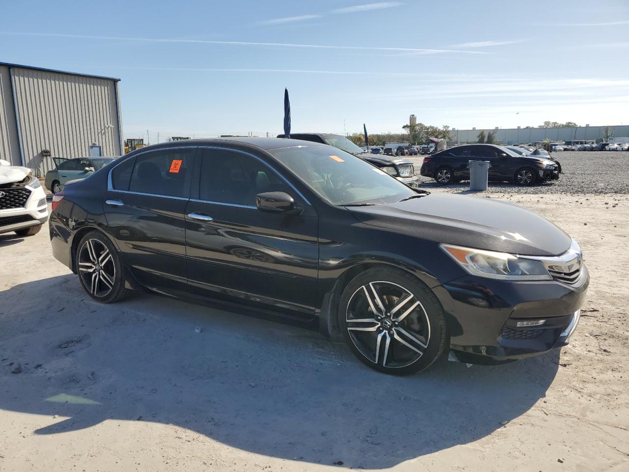 2016 Honda Accord VIN 1HGCR2F55GA097638 Copart auction photo, front end / side damage thumbnail 4