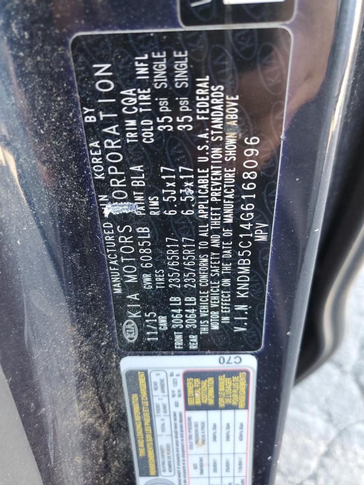 2016 KIA Sedona VIN KNDMB5C14G6168096 Copart auction photo, minor dent/scratches damage thumbnail 13