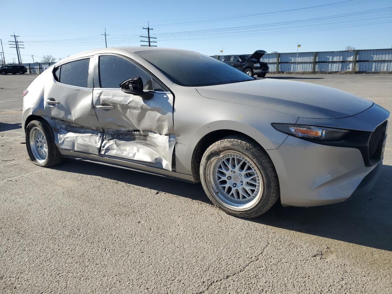 2023 Mazda 3 VIN JM1BPALM7P1612080 Copart auction photo, side / undercarriage damage thumbnail 4