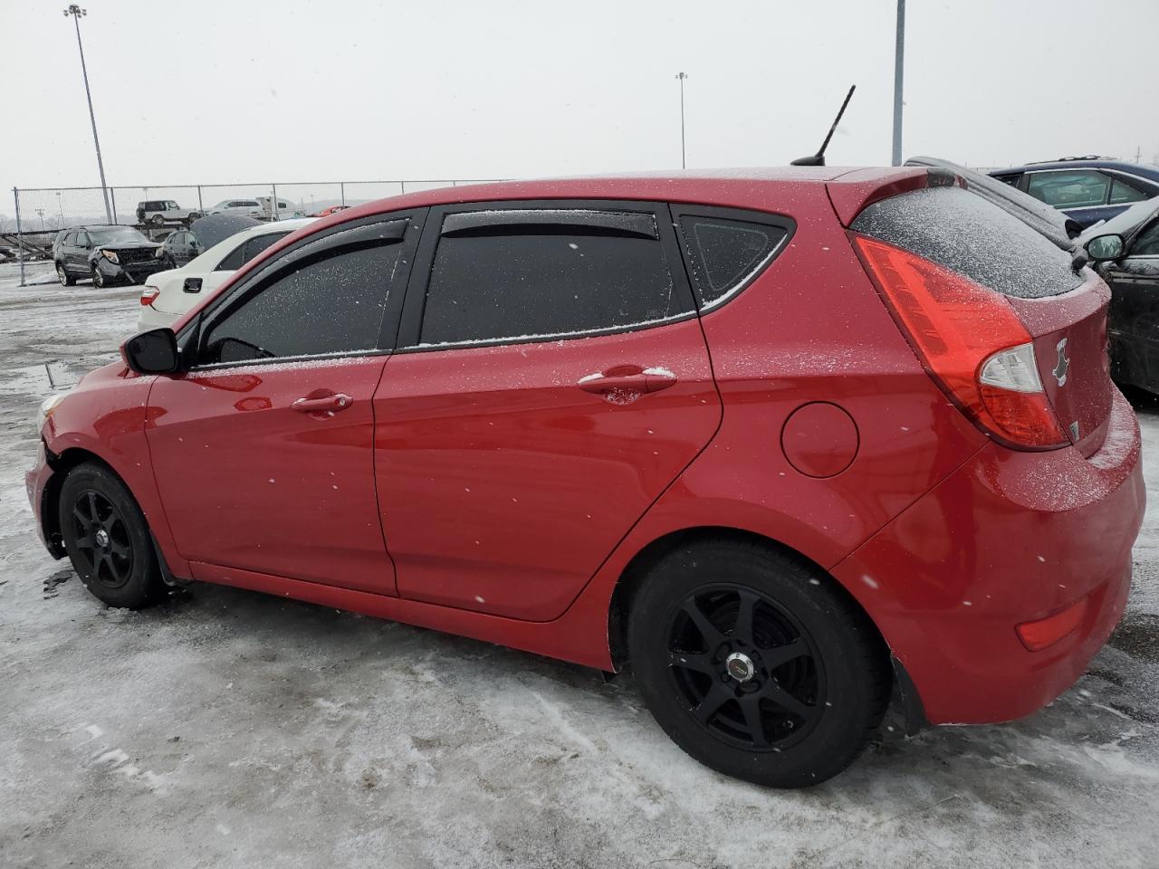 2014 Hyundai Accent VIN KMHCT5AEXEU195533 Copart auction photo, front end damage thumbnail 2