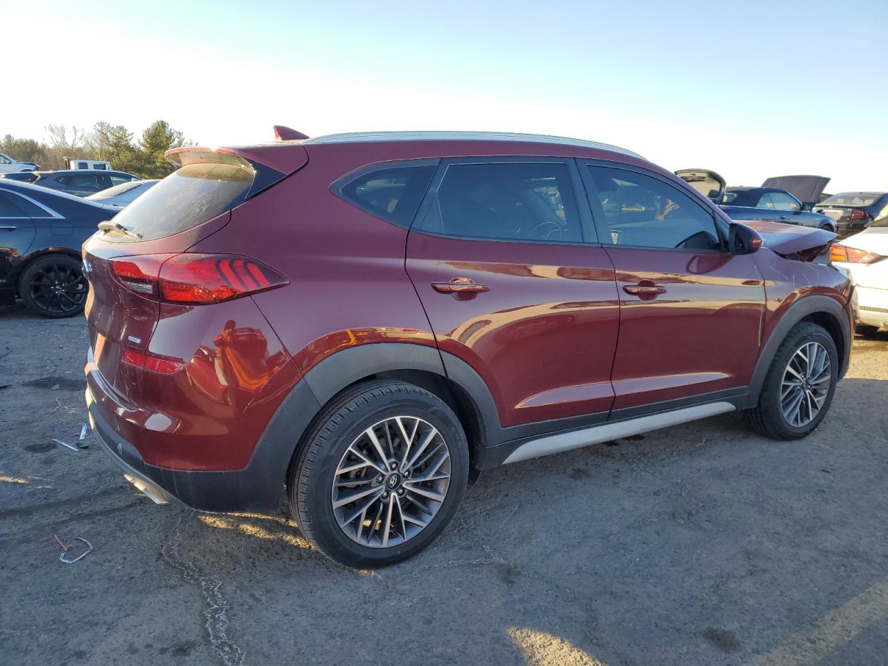 2019 Hyundai Tucson VIN KM8J3CAL8KU869104 Copart auction photo, front end / undercarriage damage thumbnail 3