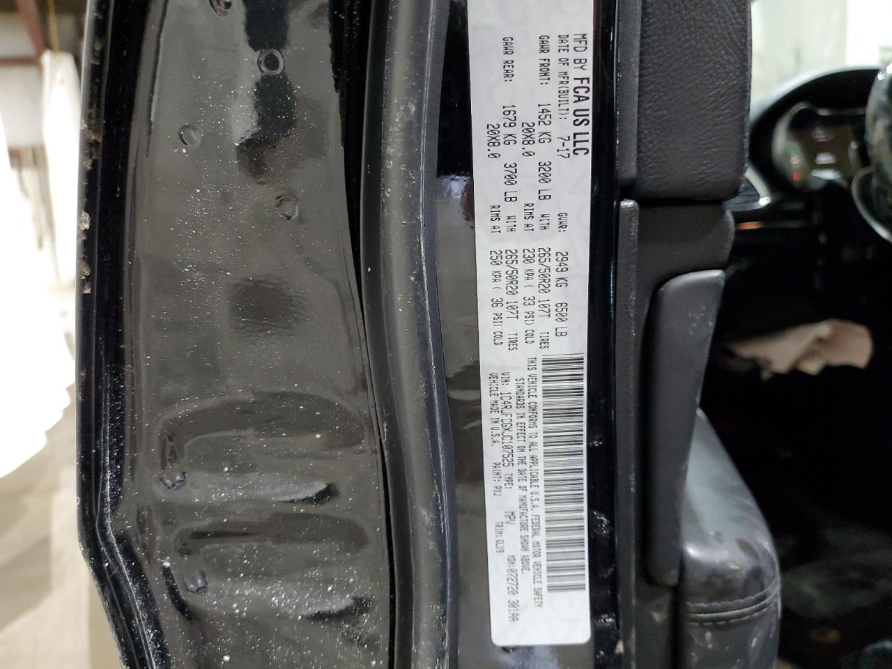 2018 Jeep Grand Cherokee VIN 1C4RJFCGXJC107525 Copart auction photo, front end damage thumbnail 13