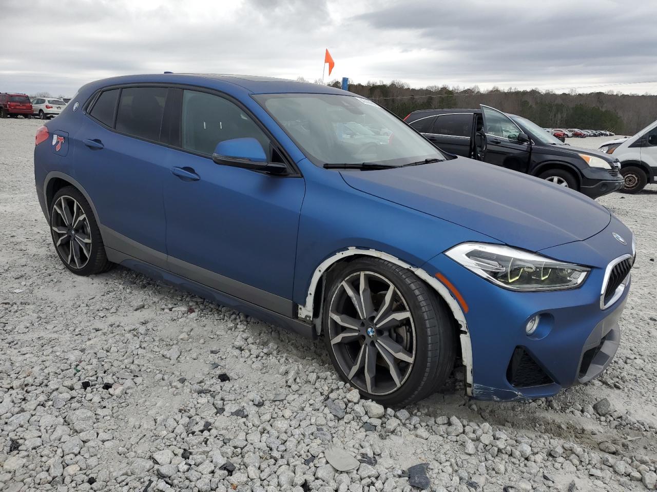 2018 BMW X2 VIN WBXYJ5C38JEF75251 Copart auction photo, front end / undercarriage damage thumbnail 4