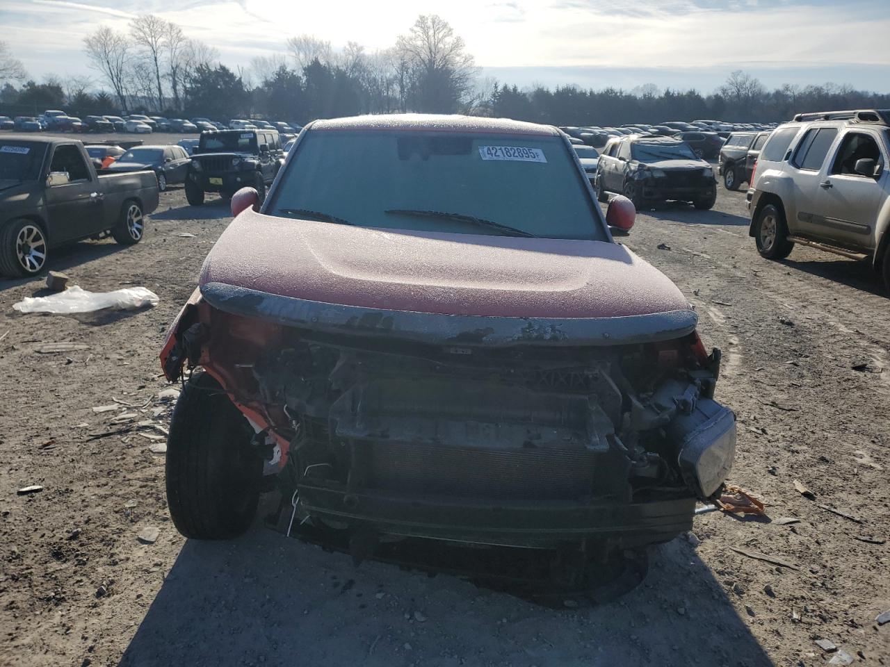 2021 KIA Soul VIN KNDJ23AU7M7768640 Copart auction photo, front end / side damage thumbnail 5