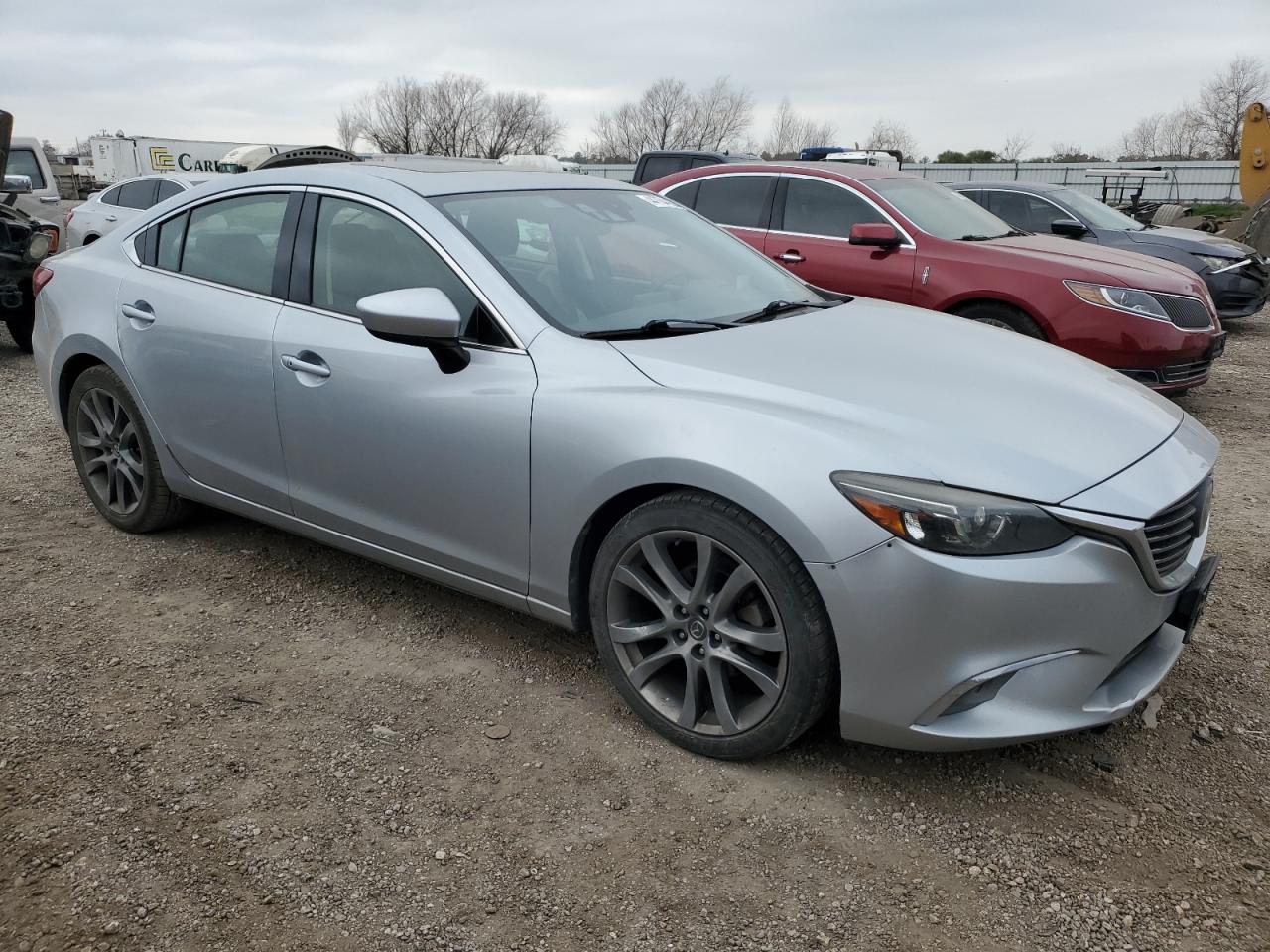 2016 Mazda 6 VIN JM1GJ1W50G1434766 Copart auction photo, side damage thumbnail 4