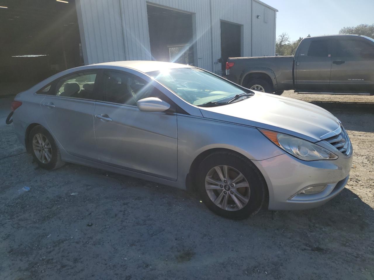 2013 Hyundai Sonata VIN 5NPEB4AC3DH529824 Copart auction photo, side / front end damage thumbnail 4