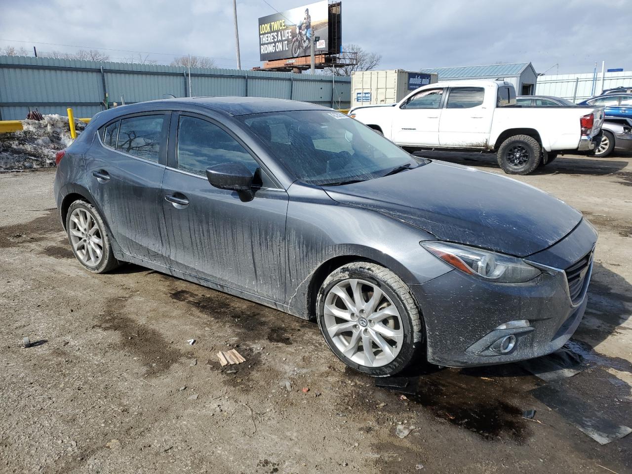 2014 Mazda 3 VIN JM1BM1M37E1149109 Copart auction photo, side damage thumbnail 4