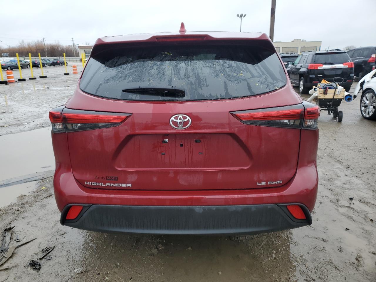 2021 Toyota Highlander VIN 5TDBZRBH2MS538076 Copart auction photo, side / minor dent/scratches damage thumbnail 6