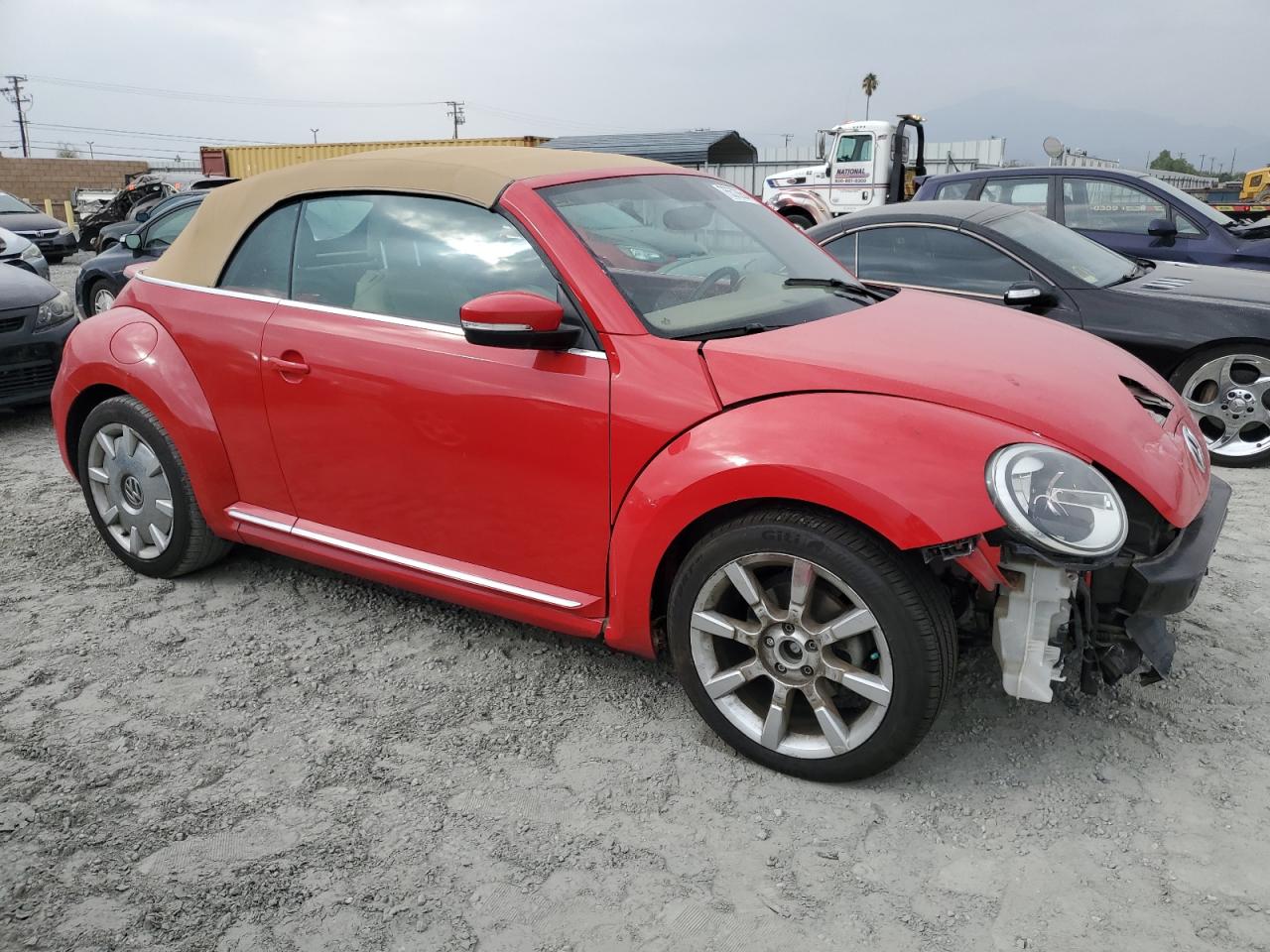 2013 Volkswagen Beetle VIN 3VW5P7AT1DM802771 Copart auction photo, front end damage thumbnail 4
