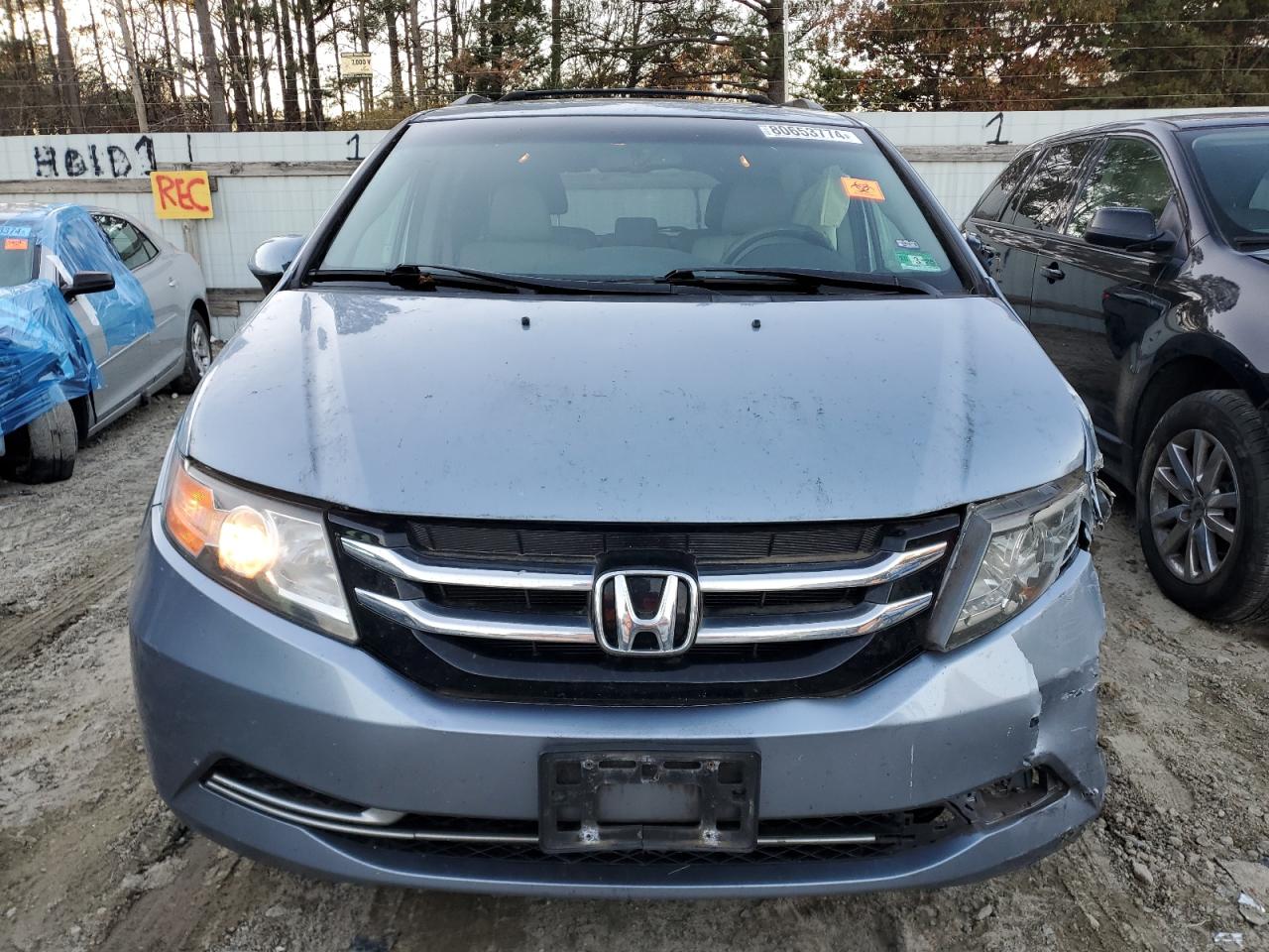 2014 Honda Odyssey VIN 5FNRL5H69EB073297 Copart auction photo, all over damage thumbnail 5