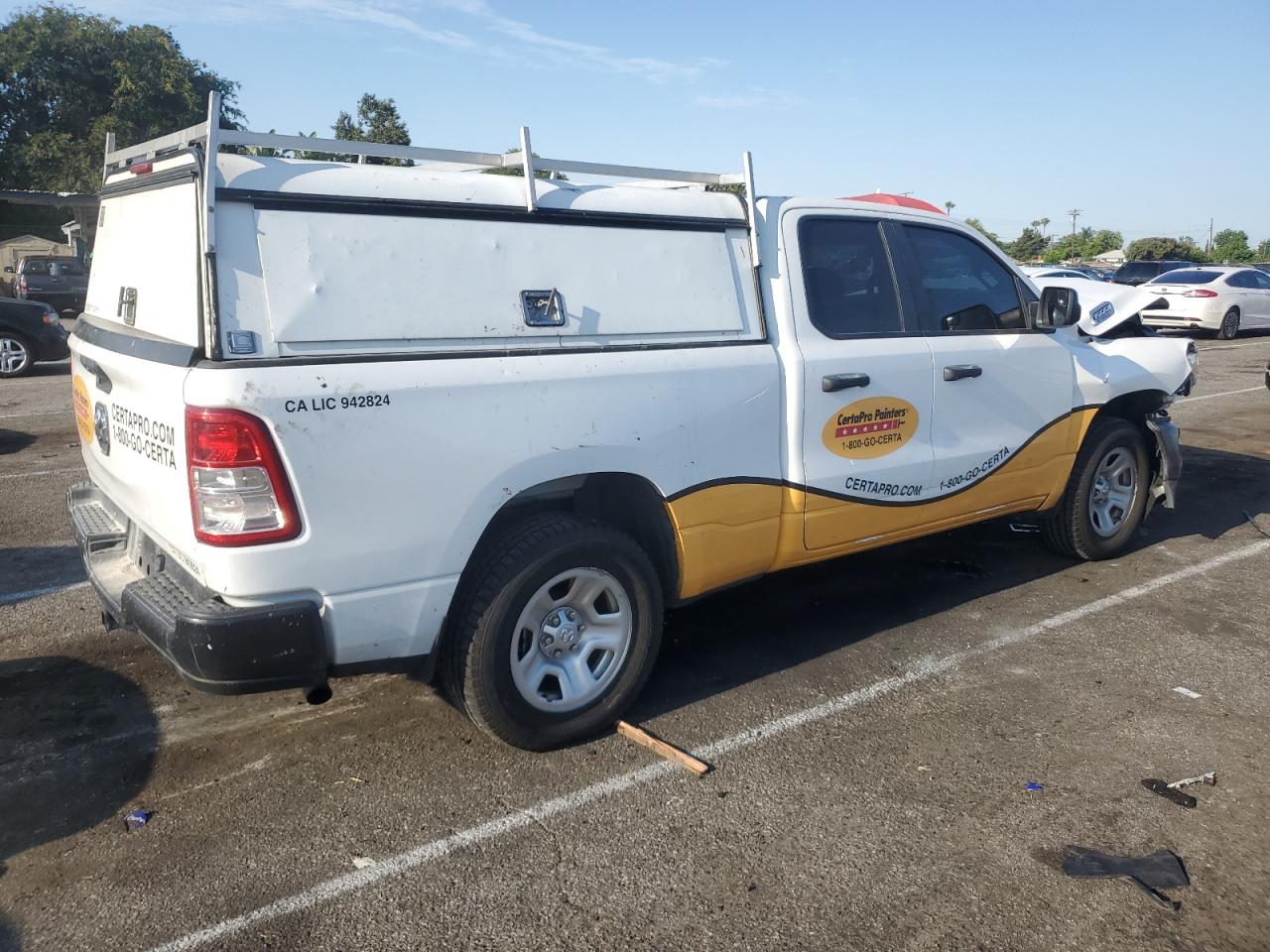 2021 RAM 1500 VIN 1C6SRECG2MN609921 Copart auction photo, front end damage thumbnail 3
