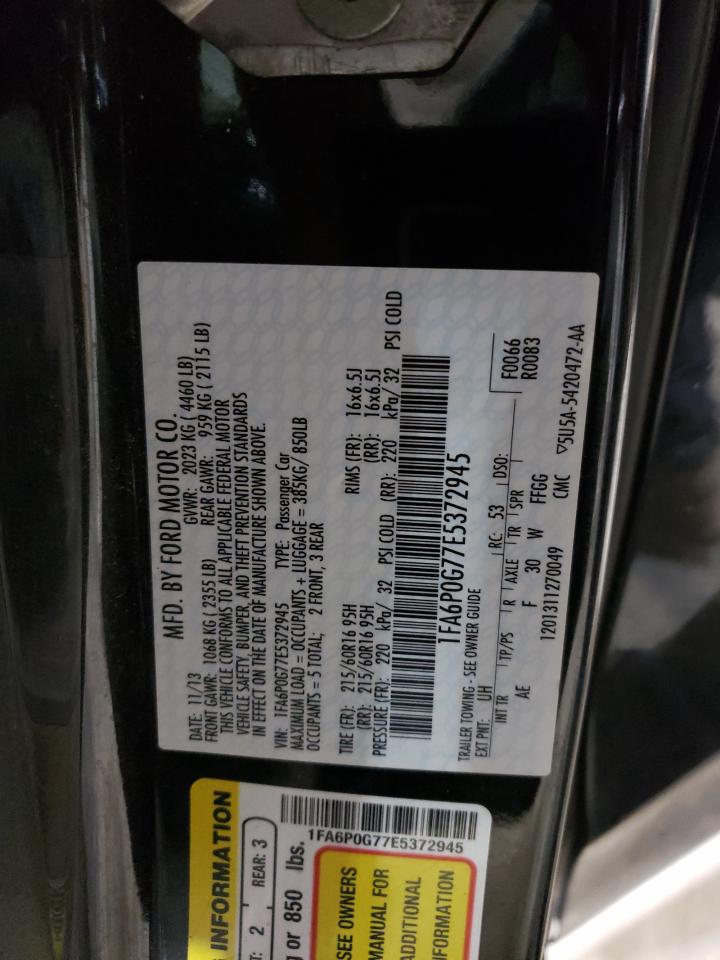 2014 Ford Fusion VIN 1FA6P0G77E5372945 Copart auction photo, front end damage thumbnail 14