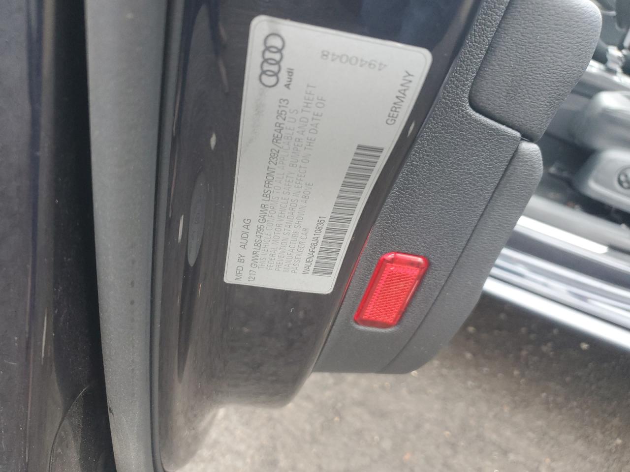 2018 Audi A4 VIN WAUENAF48JA108351 Copart auction photo, front end damage thumbnail 14