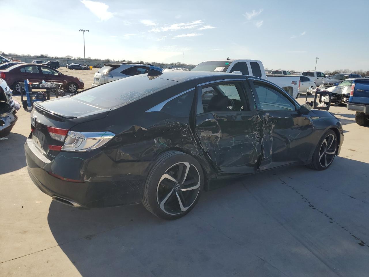 2018 Honda Accord VIN 1HGCV1F32JA200199 Copart auction photo, side damage thumbnail 3