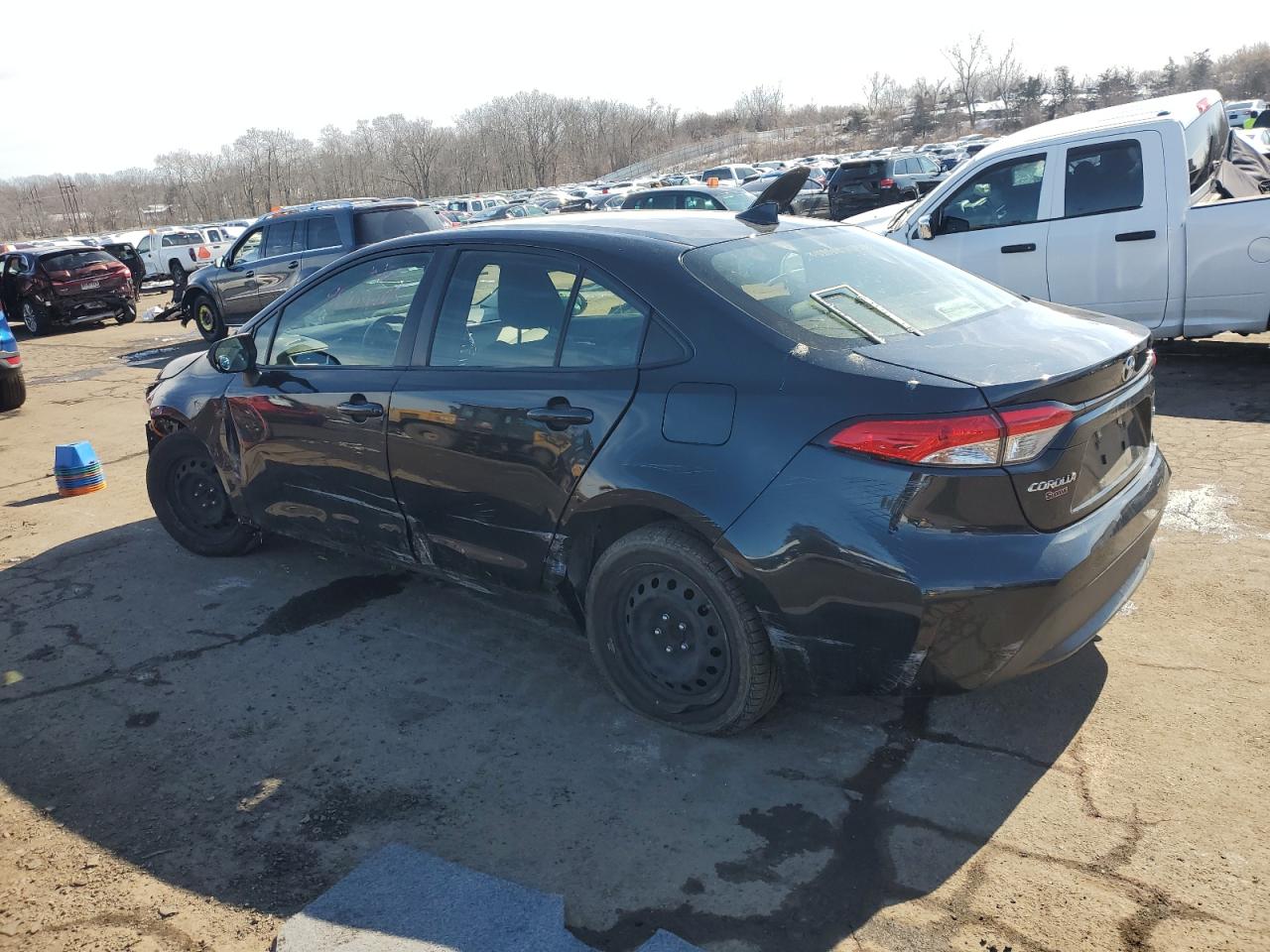 2020 Toyota Corolla VIN JTDEPRAEXLJ112948 Copart auction photo, front end / side damage thumbnail 2